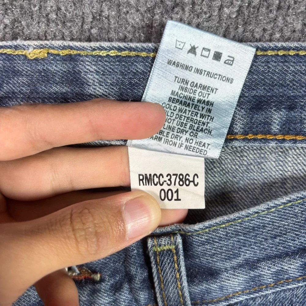 Cinch White Label 013 Jeans Men's 38x36 Blue Denim Straight Relaxed-Fit Faded